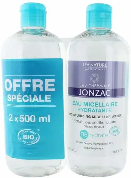 Jonzac Bio Rehydrate Eau Micellaire Hydratante Lot de 2 x 500 ml
