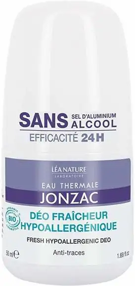 Jonzac Déodorant fraîcheur hypoallergénique 24h Roll on bio 50ml