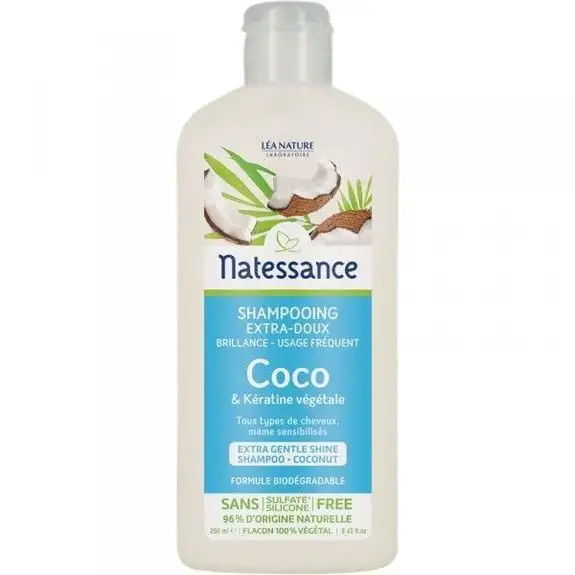 Natessance Shampooing Coco et kératine végétale 250 ml