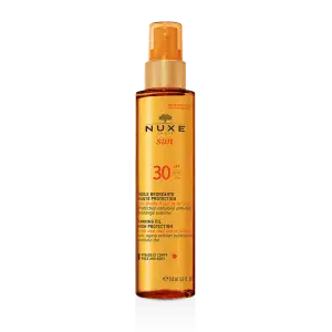 Nuxe Sun Huile bronzante visage et corps SPF30, Spray 150ml