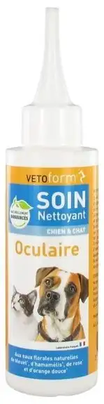 Vétoform Soin Nettoyant Oculaire Chien et Chat 100ml