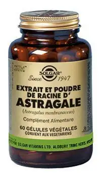 Solgar astragale Extrait et poudre de racine 60 gélules végétales