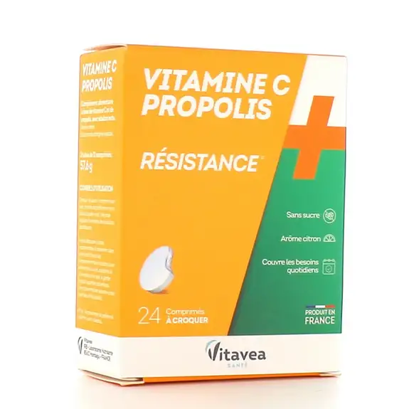 Nutrisante vitamine C + propolis. BT 24 cps à croquer