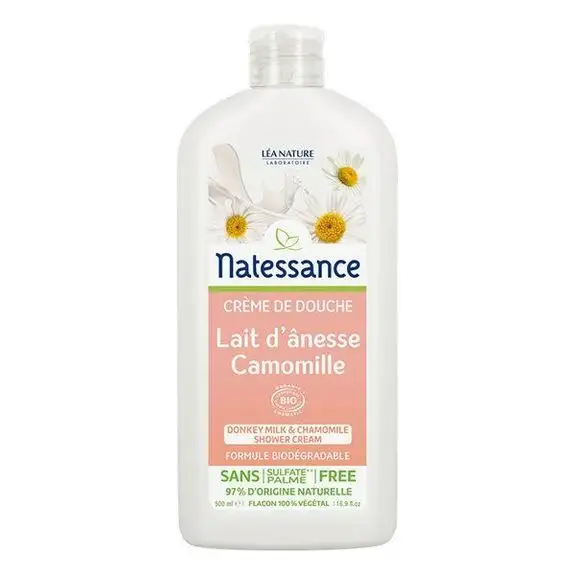 Natessance Crème de douche Bio lait d'anesse et Camomille 500ml
