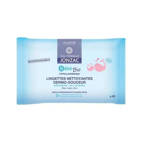 Jonzac Bebe Bio lingettes nettoyantes Dermo Douceur par 40