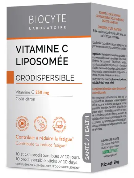 Biocyte longevity Vitamine C Liposomée 10 sticks