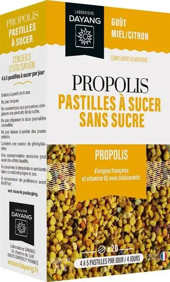 Dayang Propolis pastilles à sucer sans sucre par 20