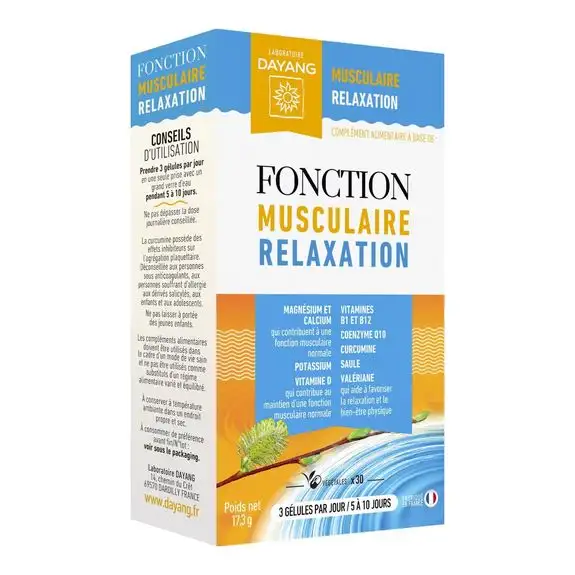 Dayang Fonction musculaire relaxation 30 gélules végétales