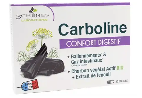 3 chènes Carboline 30 gélules
