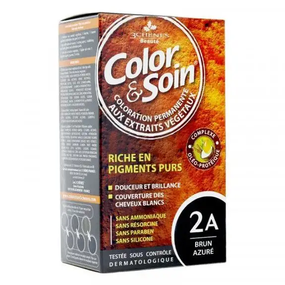 3 Chênes Color & Soin Coloration 2A Brun azuré 135ml