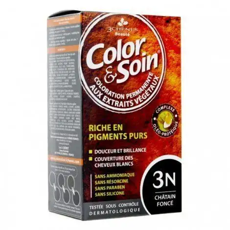 3 Chênes Color & Soin Coloration 3N Chatain foncé 135ml