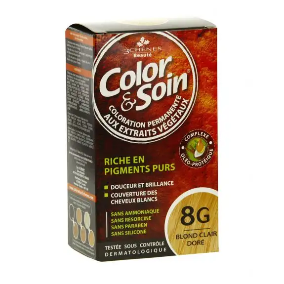 3 Chênes Color & Soin Coloration 8G Blond clair doré 135ml