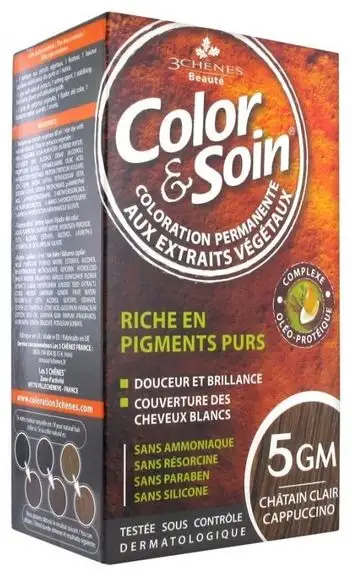 3 Chênes Color & Soin Coloration 5GM chatain clair 135ml