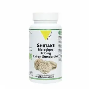 Vitall+ Shiitake bio 400mg 60 gélules végétales