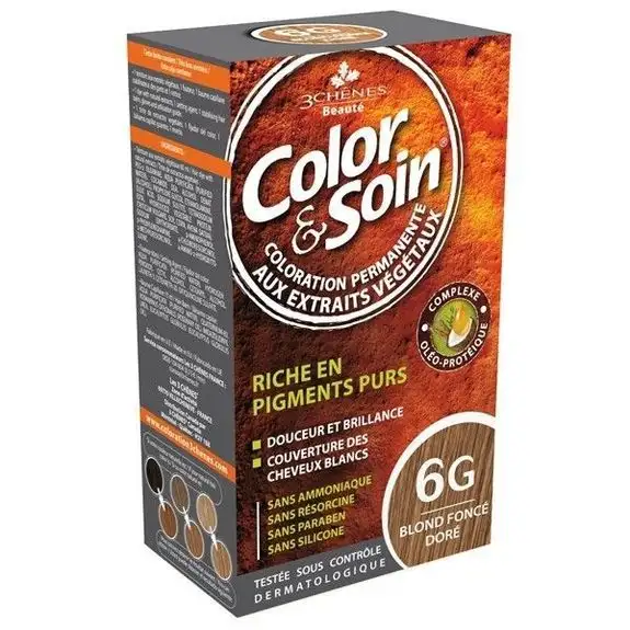 3 Chênes Color & Soin Coloration 6G Blond foncé doré 135ml