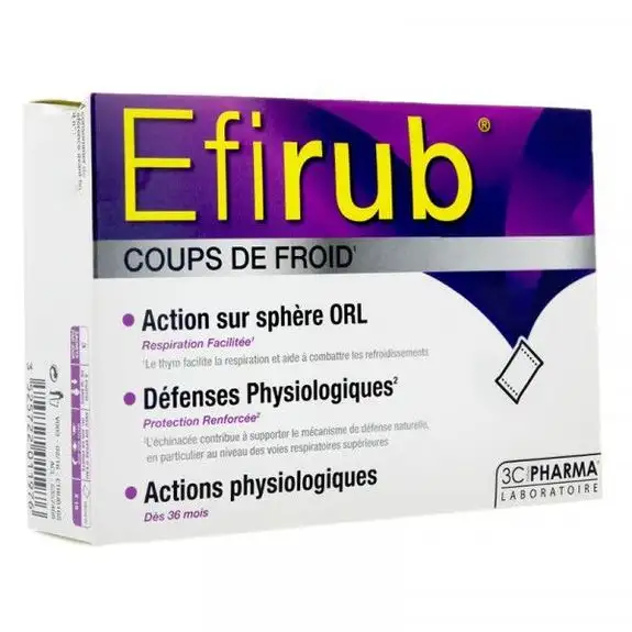 3C Pharma Efirub Coups de Froid 16 Sachets