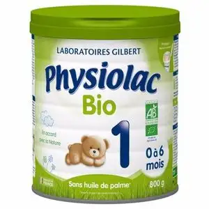 Physiolac Lait bébé en poudre bio 1 boîte 800 gr