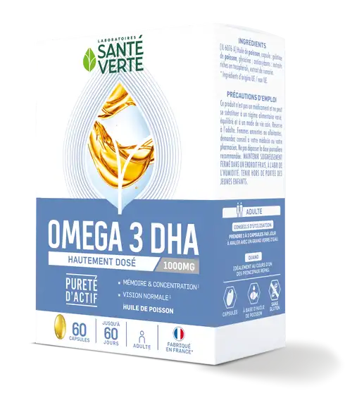 Santé Verte Omega 3 DHA 1000mg - 60 Capsules
