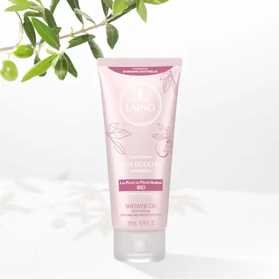 Laino gel douche hydratant pêche blanche bio 200ml