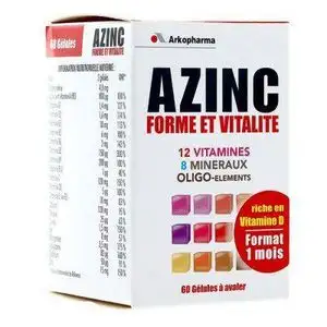 Azinc forme et vitalité  boite de 60 gélules