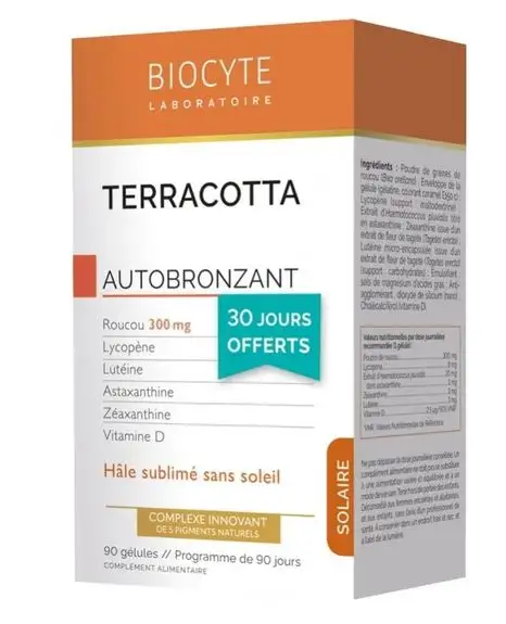 Biocyte Terracotta Cocktail Autobronzant lot de 3X 30 comprimés