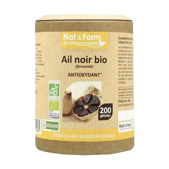 Nat & Form Ail noir bio fermenté 200 gélules