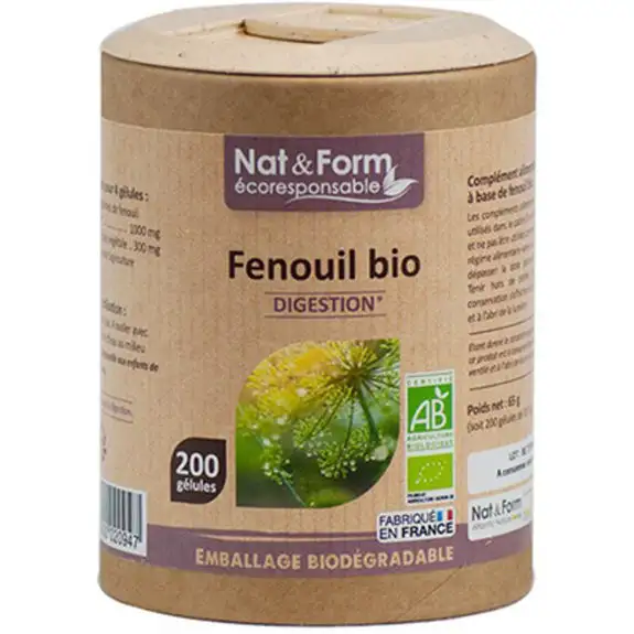 Nat & Form Fenouil bio 200 gélules