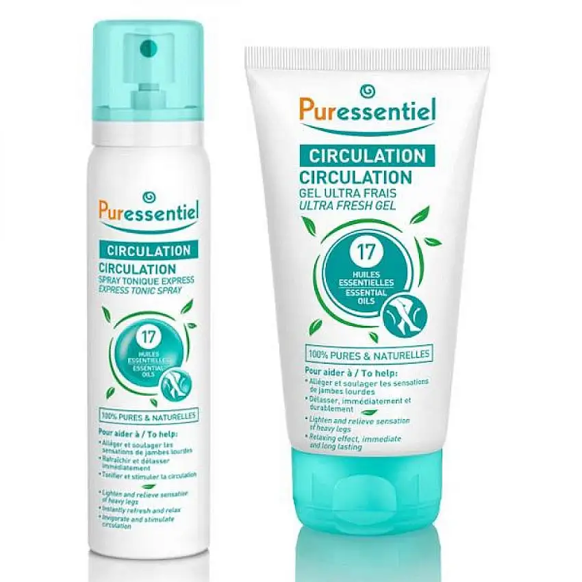 Puressentiel - Circulation spray tonique express 100 ml + gel 125 ml