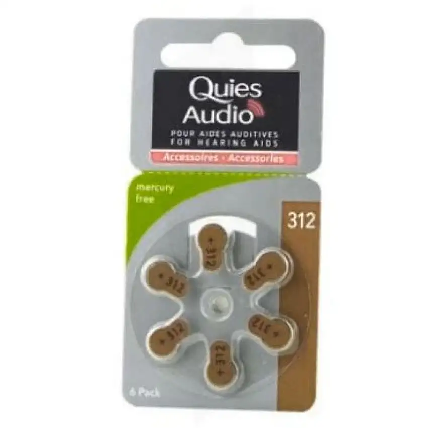 Quies - Audio piles auditives 312 - 6 piles