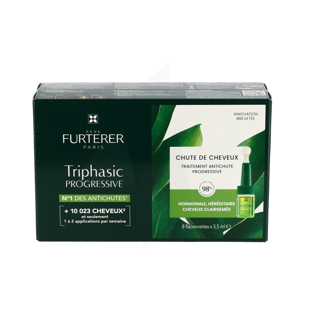 René Furterer Triphasic Progressive Sérum Anti-chute 8 Flacons De 5,5 Ml