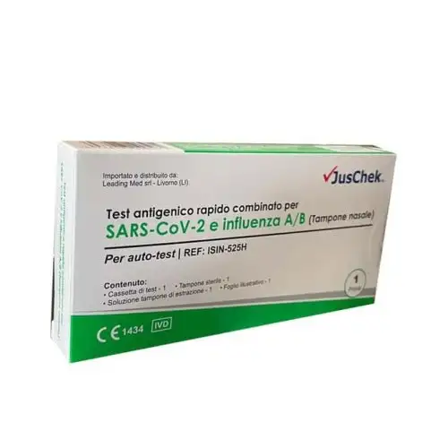 Test rapide combiné SARS-COV-2 & Grippe A/B JusChek