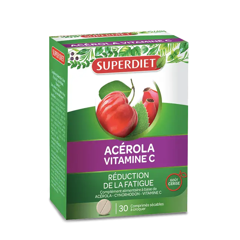SUPER DIET ACÉROLA VIT C boite 30 comprimés à croquer
