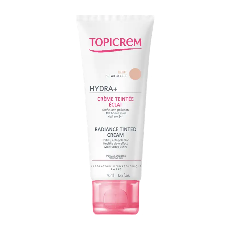 TOPICREM HYDRA+  crème teintée éclat LIGHT spf 40 (40ml)